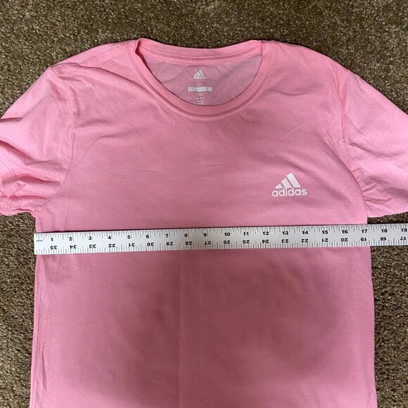 Adidas To Move Sport Golf T-Shirt Womens Medium Pink Cotton Crew Neck Pullover - Picture 7 of 10